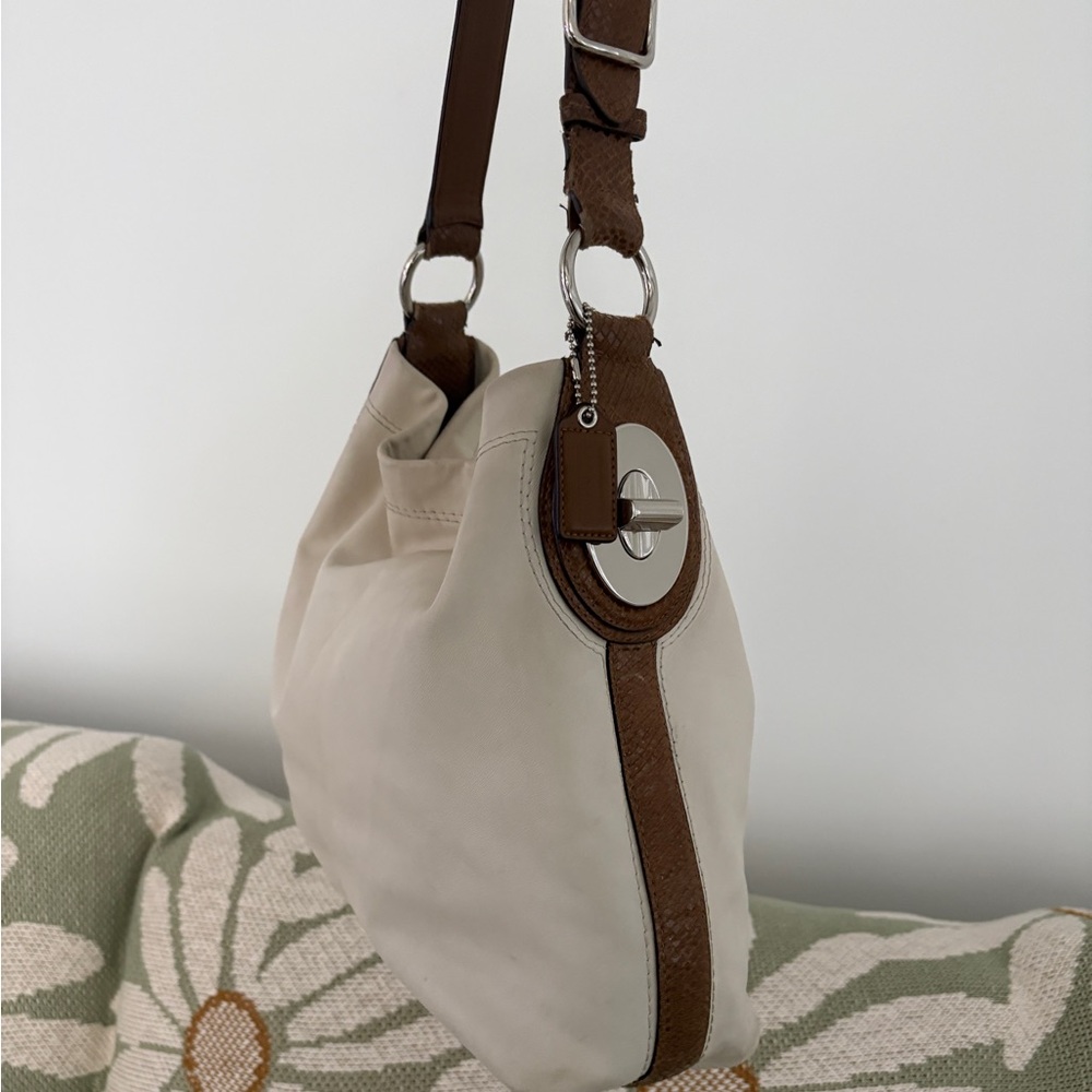 Coach Pearlized Leather Hobo Bag